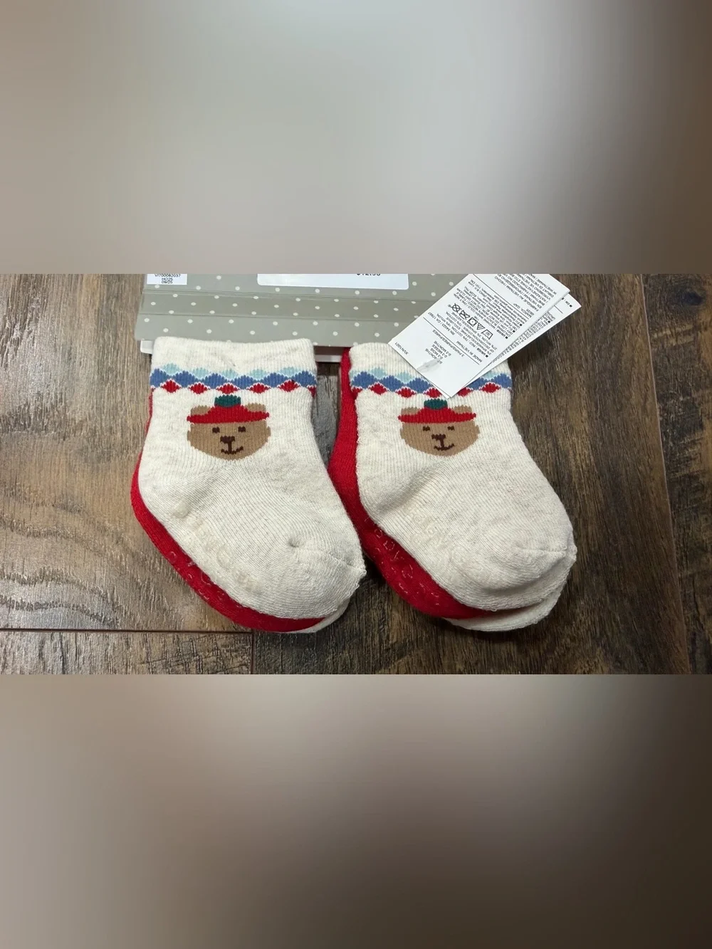 Baby Gap Brannan Bear Socks Size 0-3 Months 3-Pack Cushioned Boy Girl, NEW